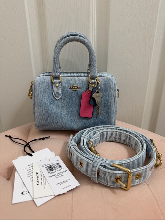 Coach Handbags - Coach Mini Rowan in Loved Denim